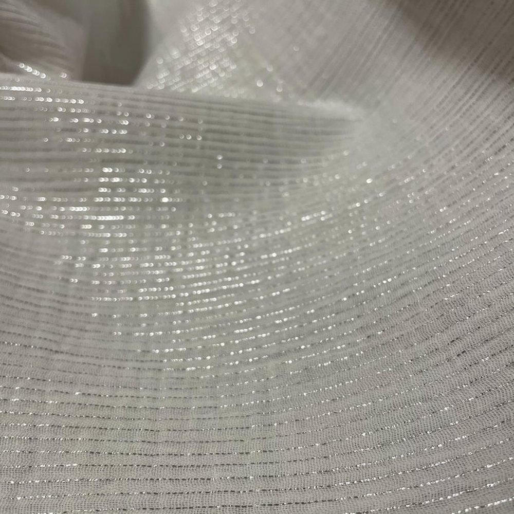 Foulchie Court Gaze Lurex Blanc