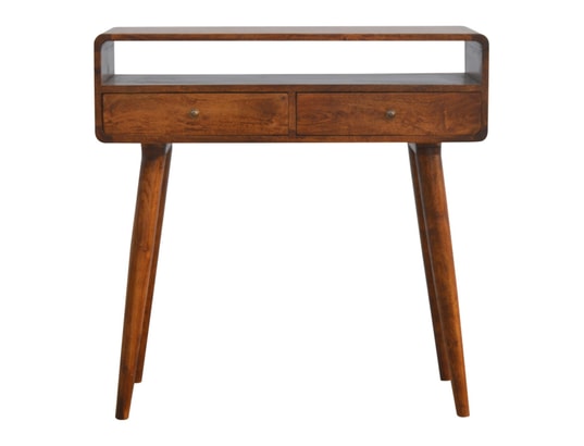 ARTISAN FURNITURE - Table console courbée en châtaignier