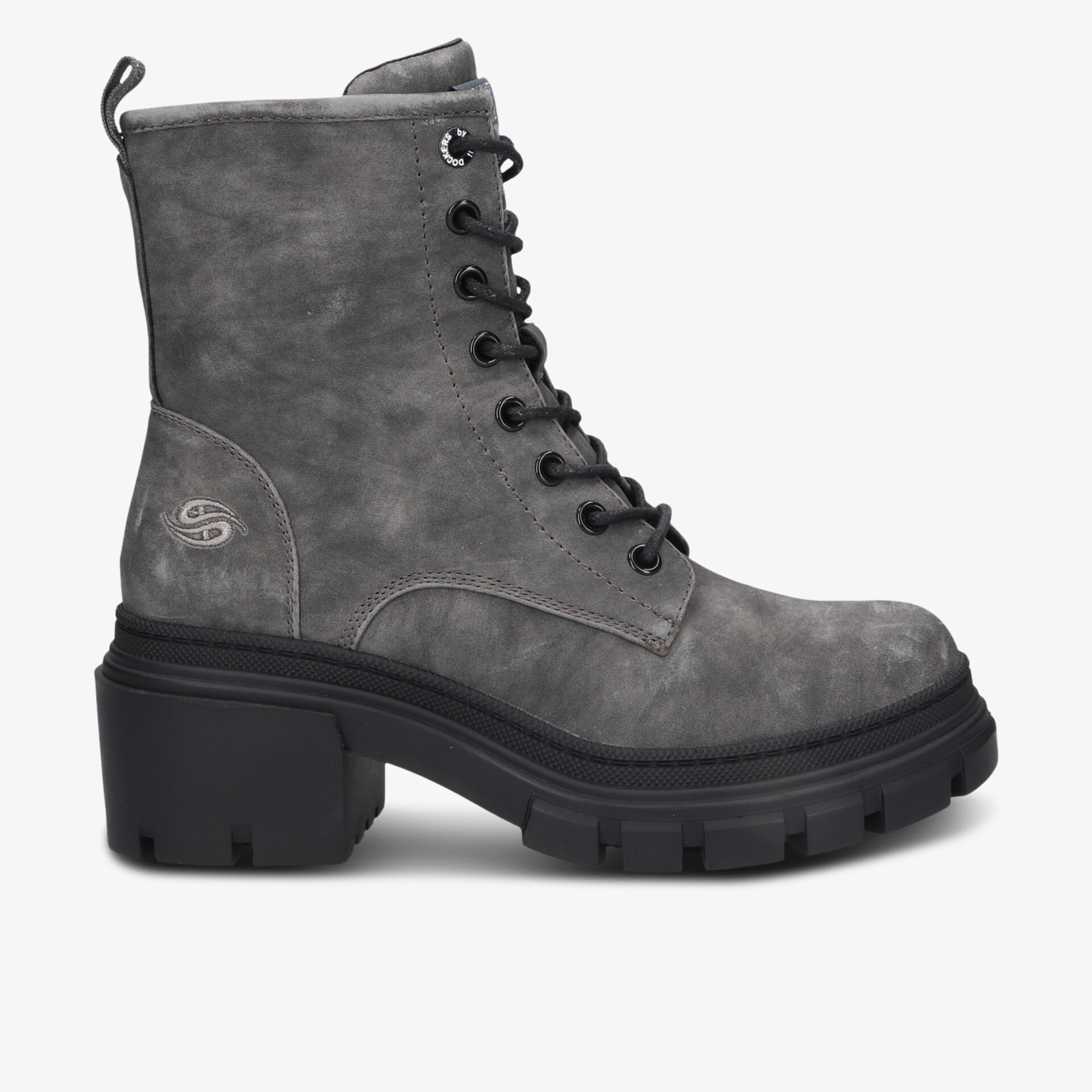 Dockers Damen Schnürstiefeletten grau