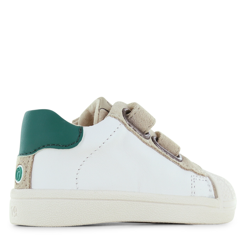 Shoesme wit-groen sneakertje Microfiber leer, Suède | Jongens schoenen