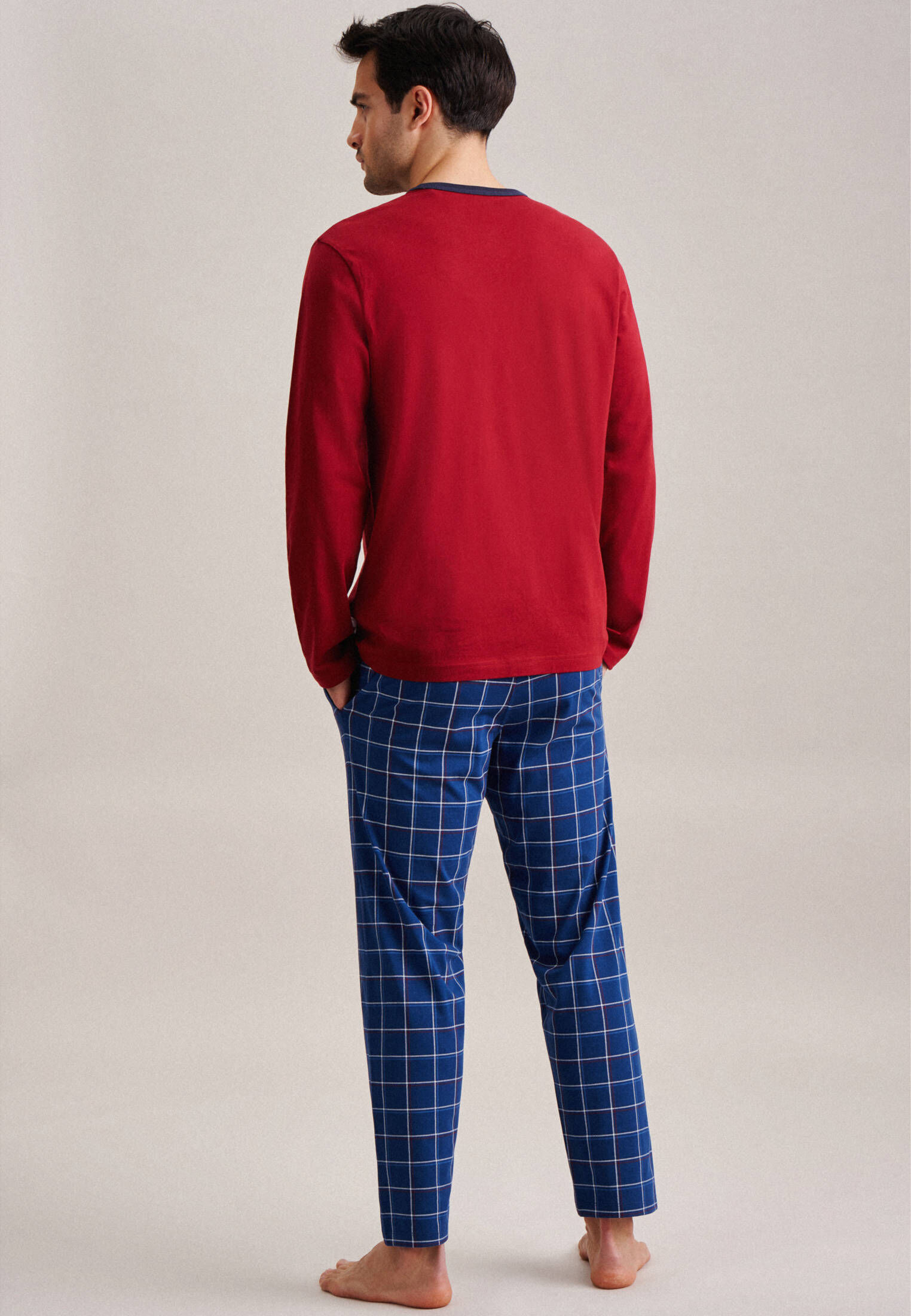 Seidensticker| Herren Pyjama Schwarze Rose