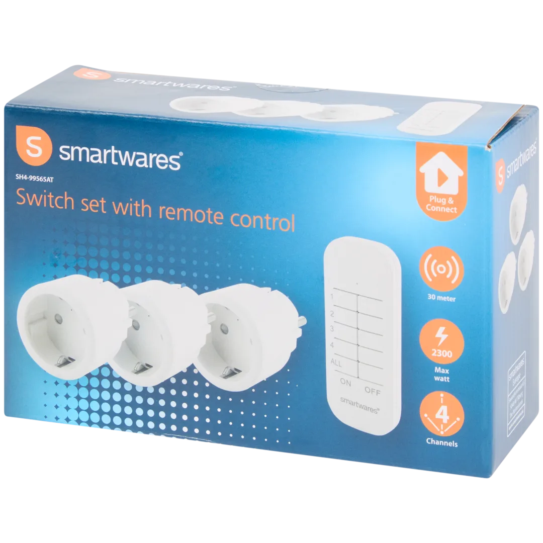 Smartwares draadloze schakelset 4-delig