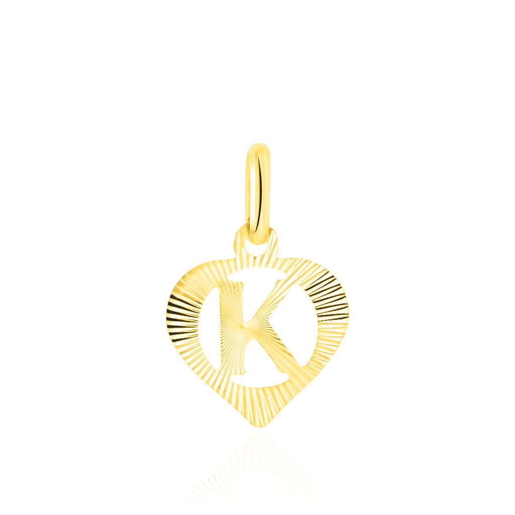 Pendentif Eudocie Coeur Lettre Or Jaune