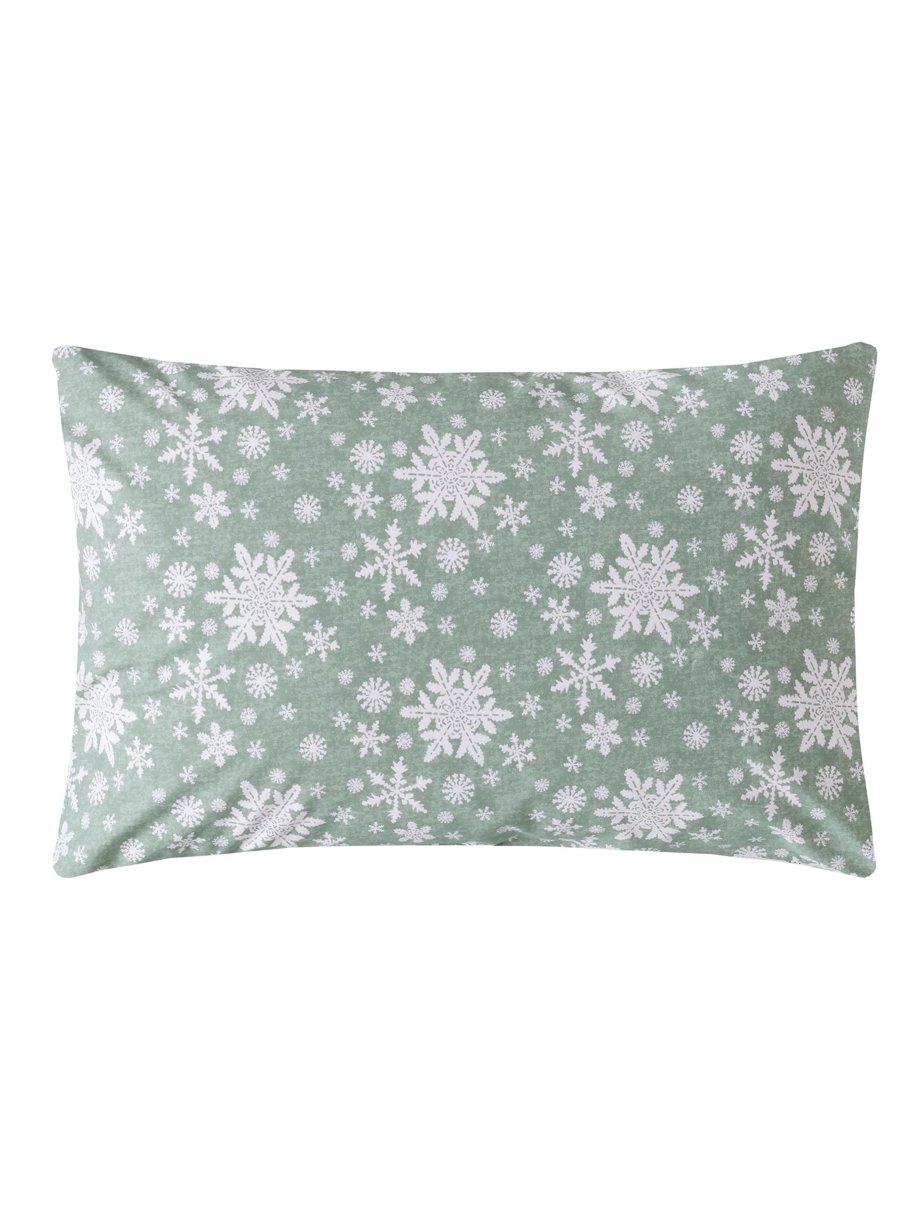 Laura Ashley Christmas 100% Cotton Frost And Ice Duvet Cover and Pillowcase Set