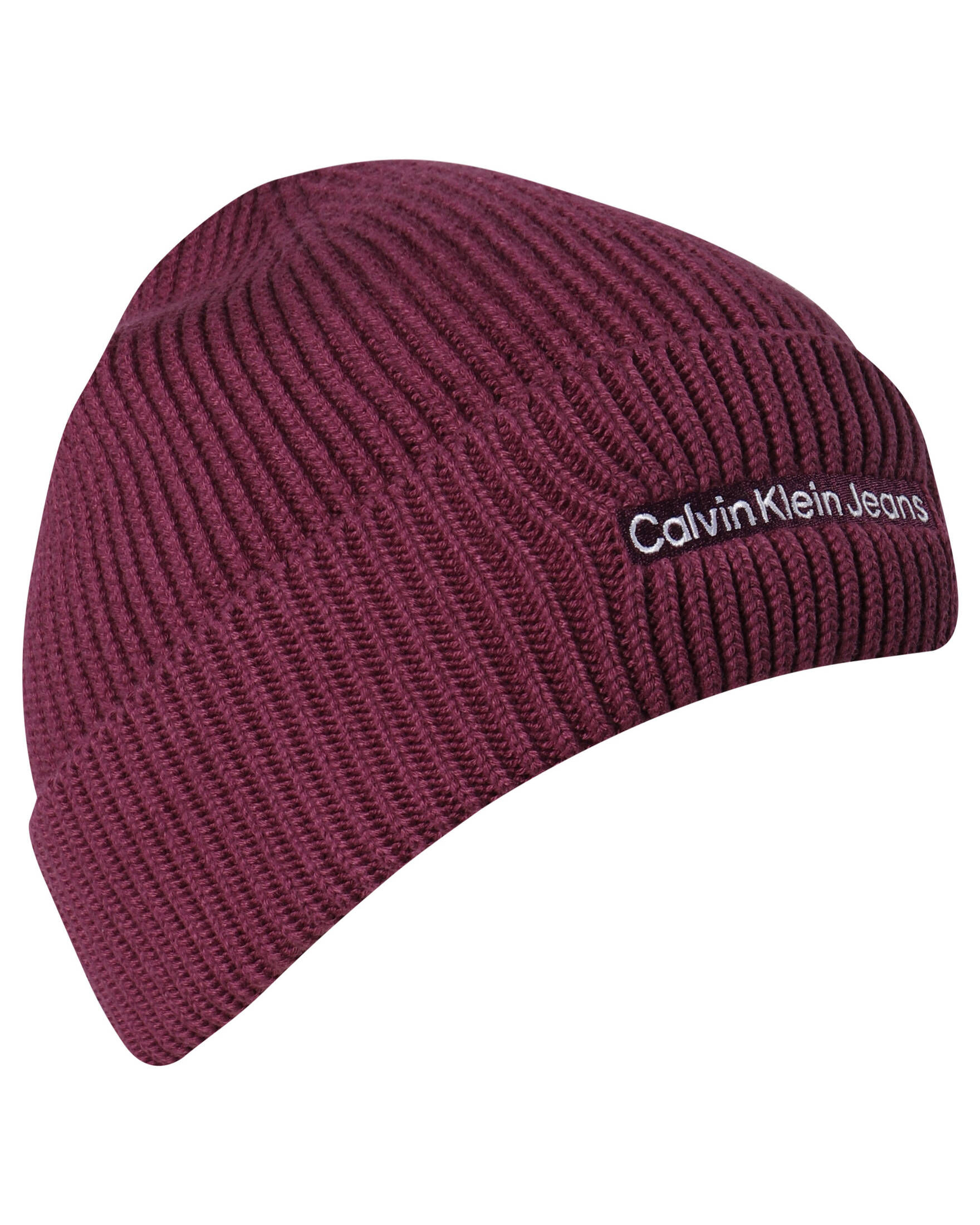 CALVIN KLEIN JEANS| Damen Strickmütze INSTITUTIONAL PATCH BEANIE