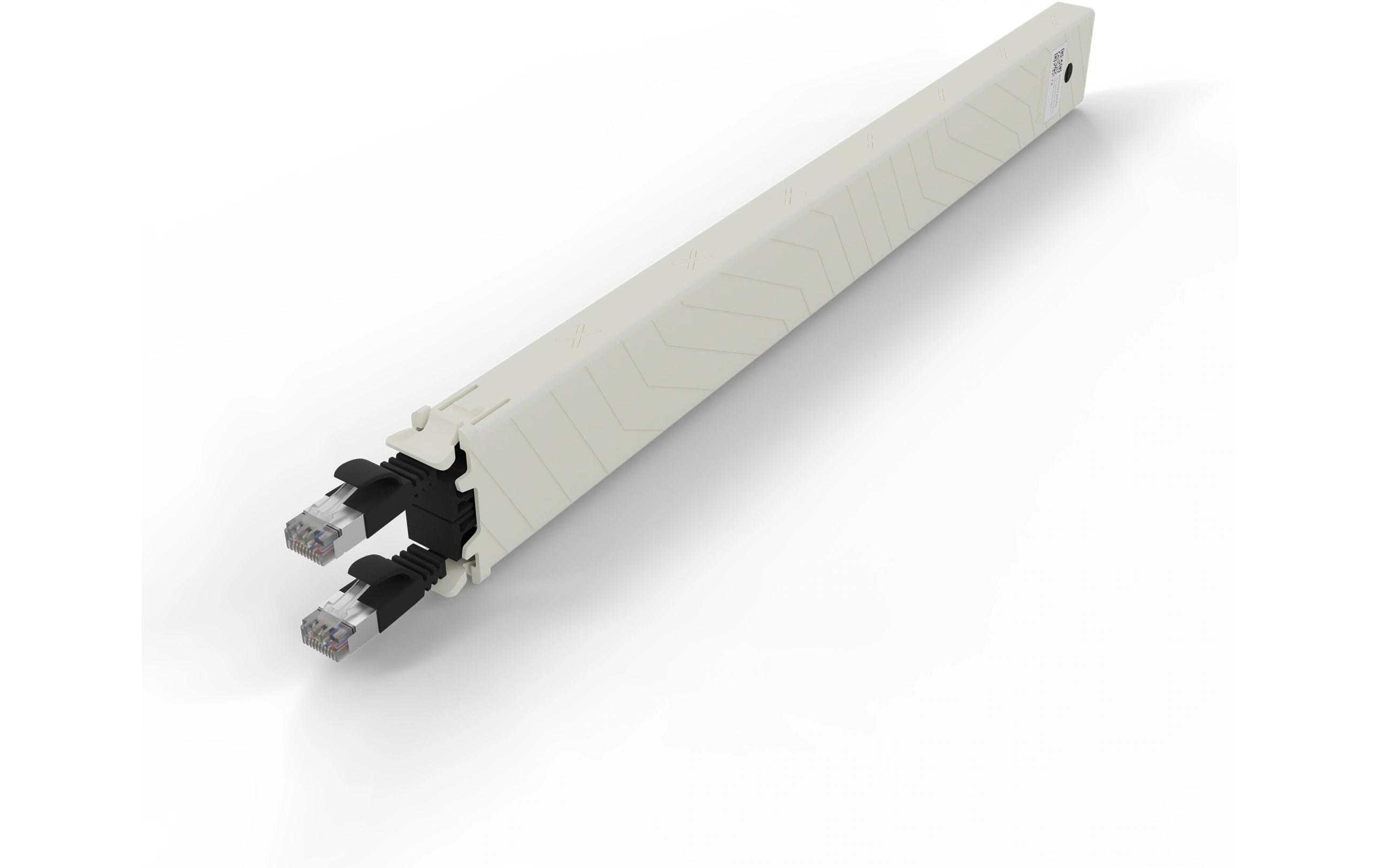 patchbox.one / Cassette / 8RU / Cat 6A, STP, 0.8 m, SchwarzAll-in-One Lösung für Ordnung im Netzwerkschrank