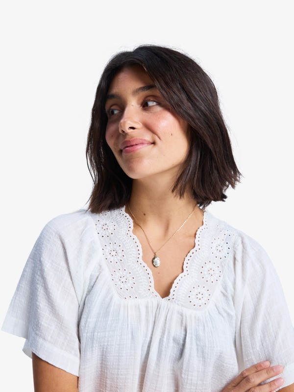 Paradise Lagoon Blouse manches courtes Blanc Femme