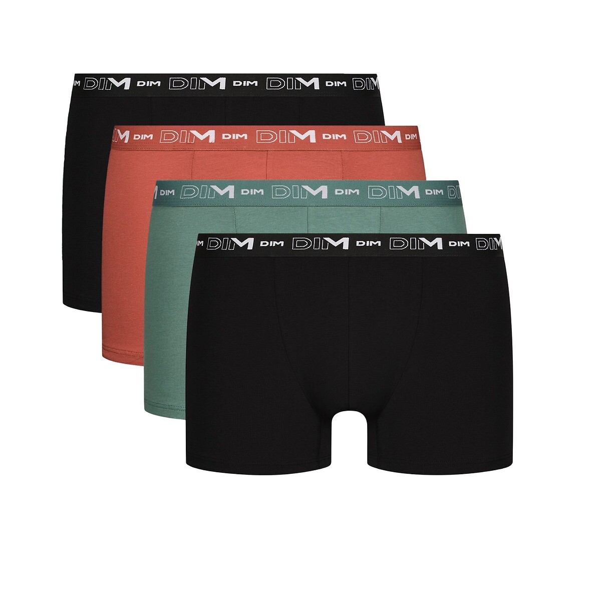 Conjunto de 4 cuecas boxer de algodão elástico
