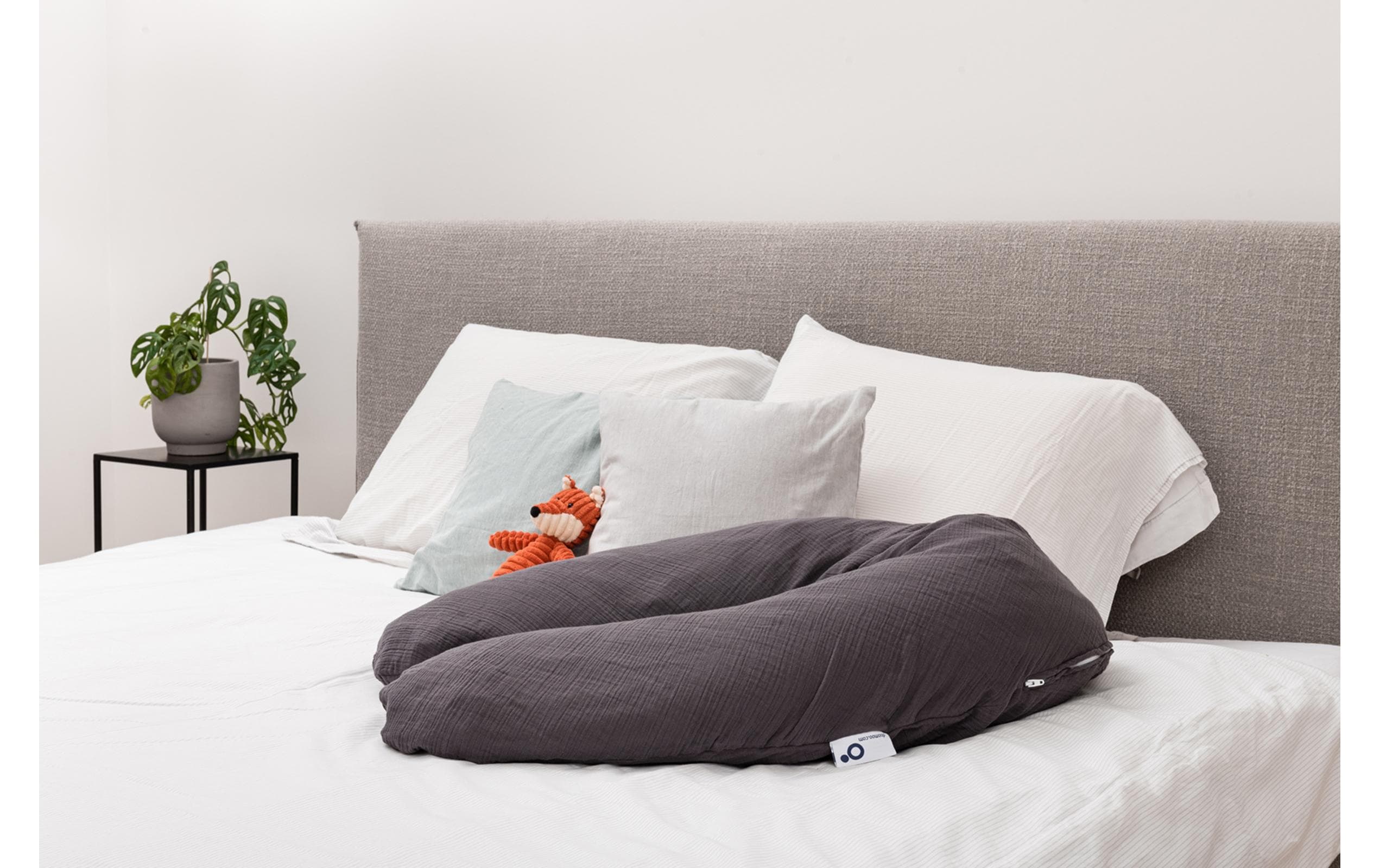 Stillkissen Comfy Big GrauGrosses Multifunktionskissen mit abnehmbarem Bezug