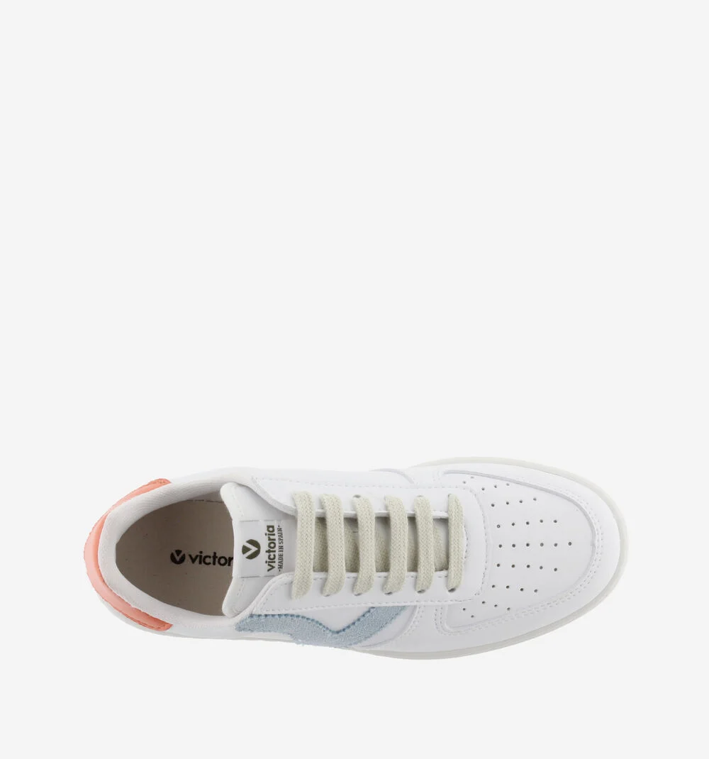 MADRID EFFET CUIR CONTRASTANT Baskets sport unisexe CELESTE