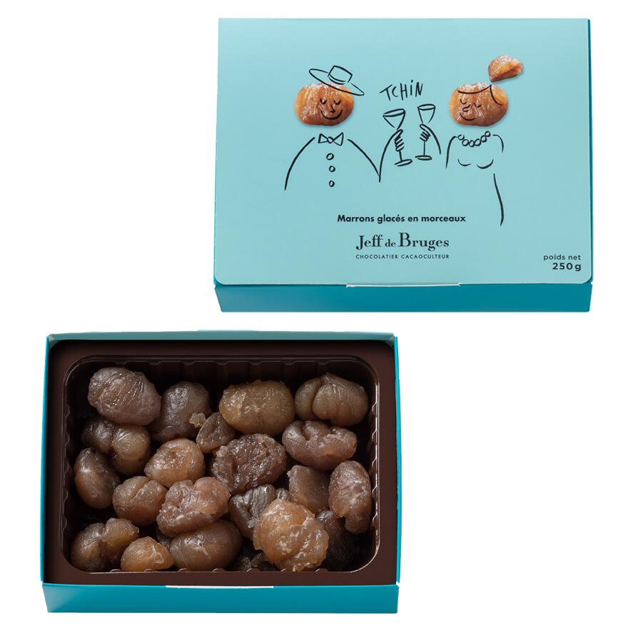 Boite marrons glacés en morceaux - 250 g