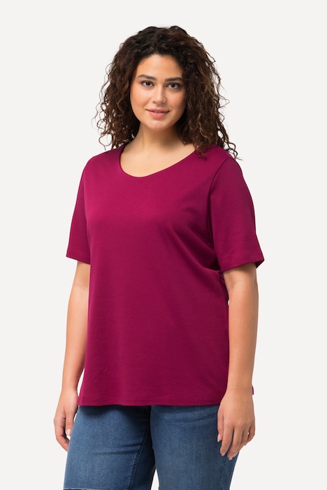 Shirt, doppellagige Vorderseite, Slim, Rundhals, Halbarm