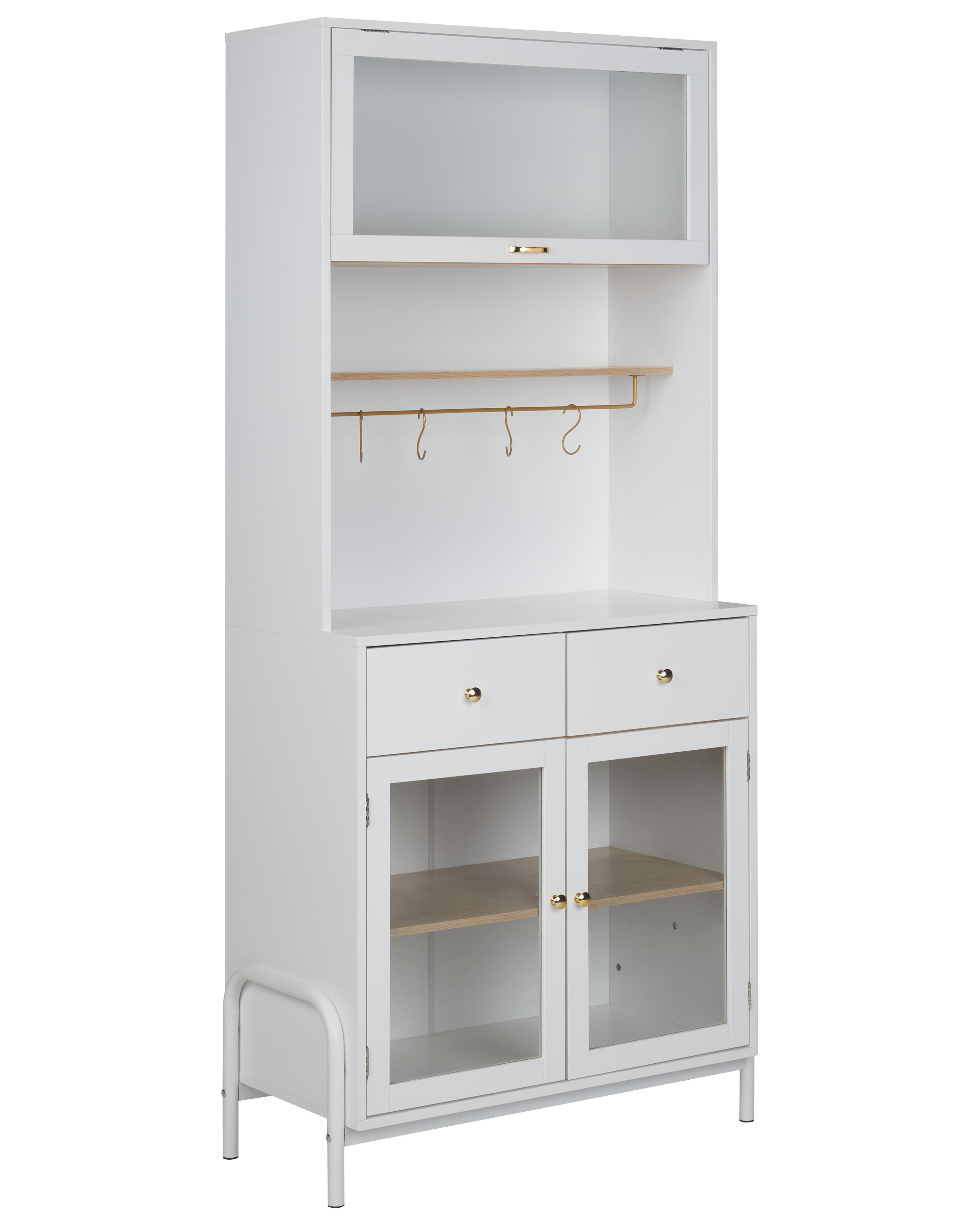 Glazen vitrinekast PARLIN 82 cm Wit