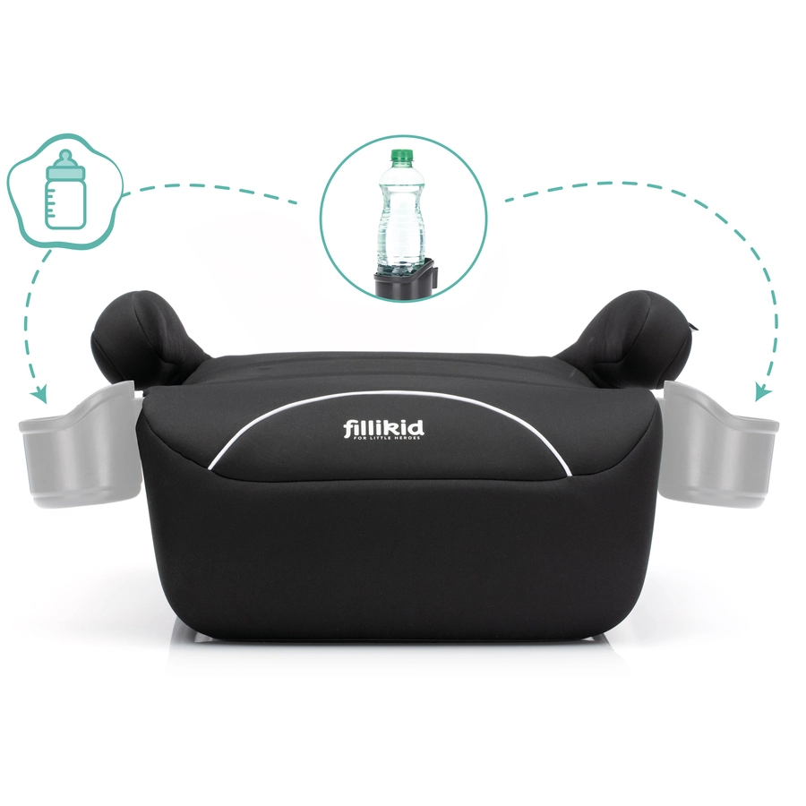 fillikid Sitzerhöhung i-Size mit Gurtfix ohne Isofix schwarz