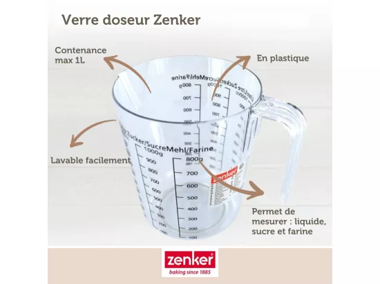 Verre doseur 1 litre Zenker Smart Pastry