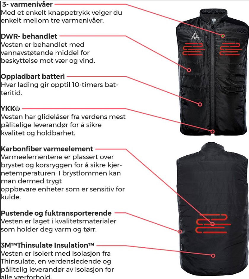 Heat Experience Heated Core Vest M's