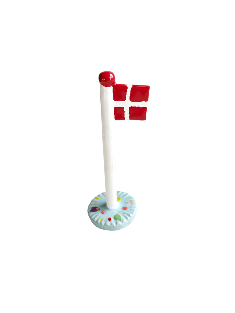 TheClayPlay  Keramik Flag, Summer Blue dot - H14-18 cm.