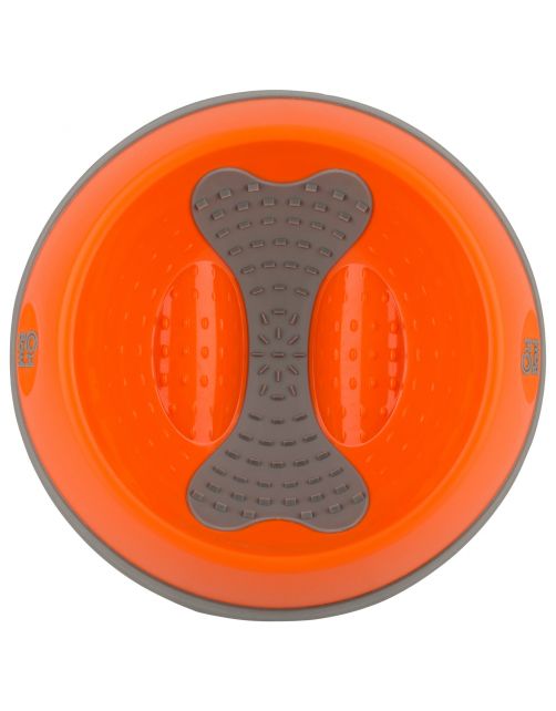 Lickimat Oh Bowl - Betere Orale Gezondheid! - Hondenvoerbak - Ø16x5 cm Oranje