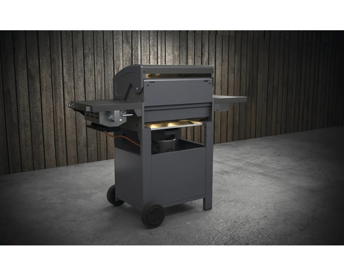 Tenneker® Carbon TG-3 U Gasgrill met 3 branders + zijbrander, gietijzeren rooster, zwart