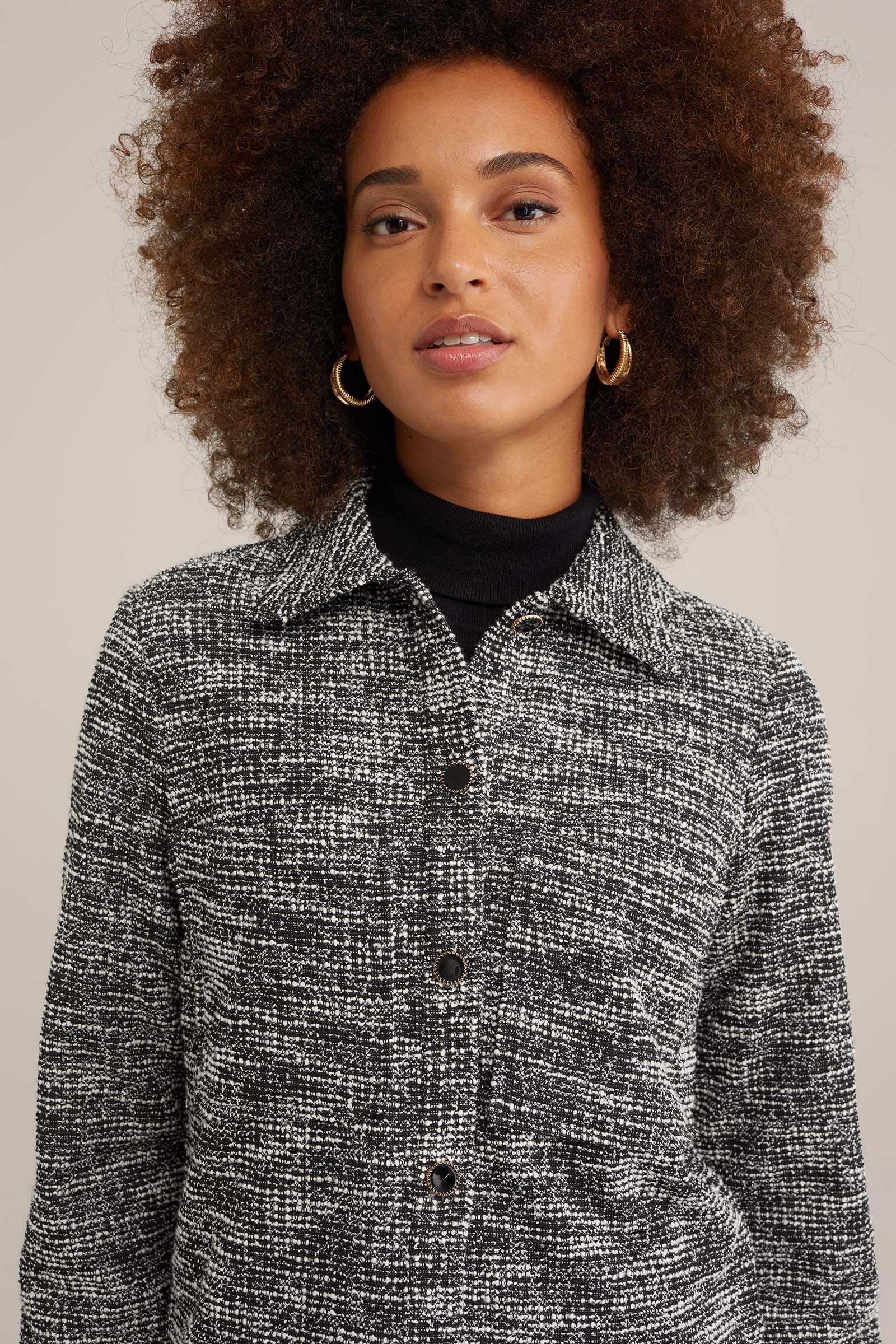 bouclé jasje WE Fashion Zwart