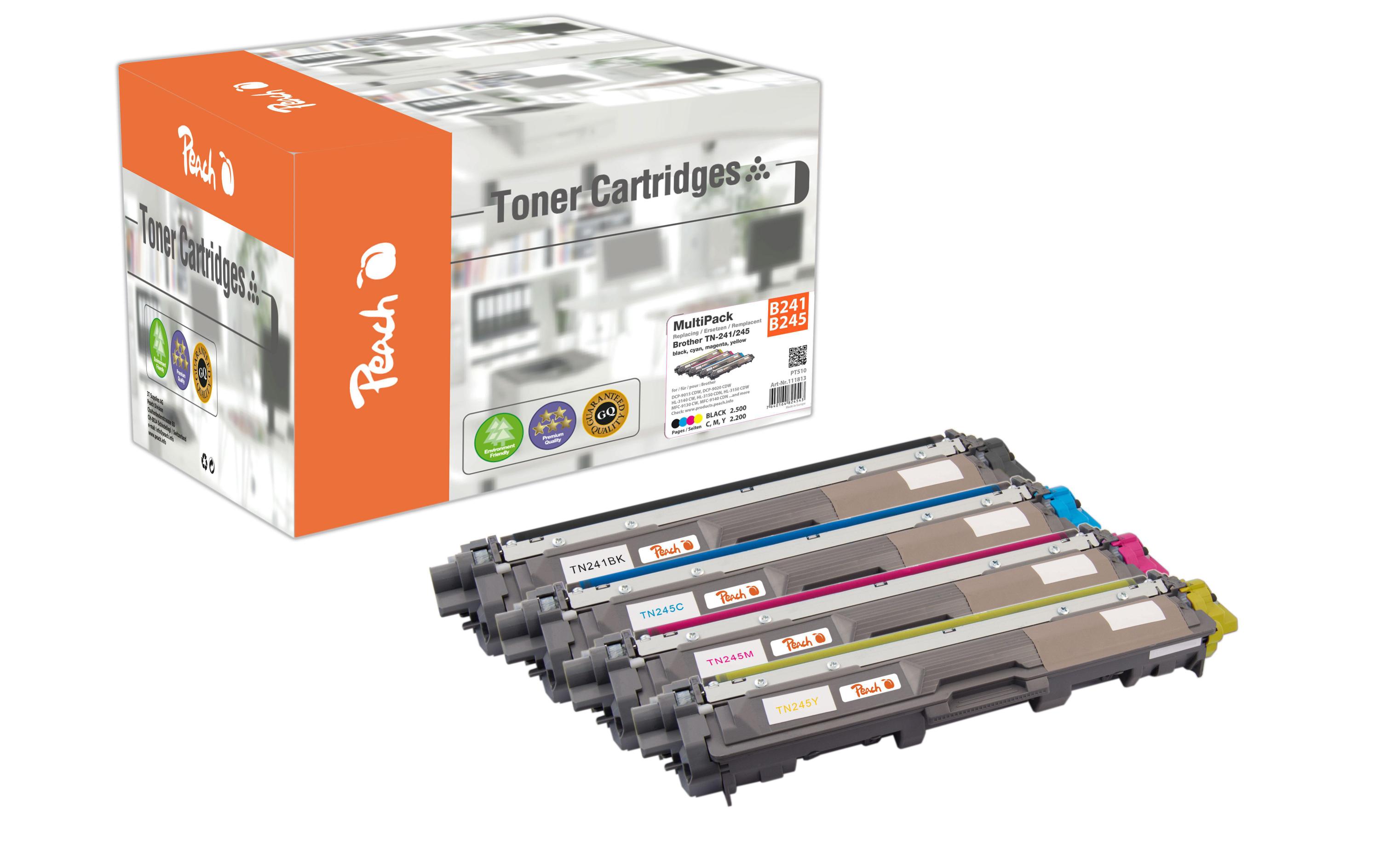 Tonerset Brother TN-245 BK, C, M, Y<br>Toner-Multipack mit schwarz, cyan, magenta, gelb