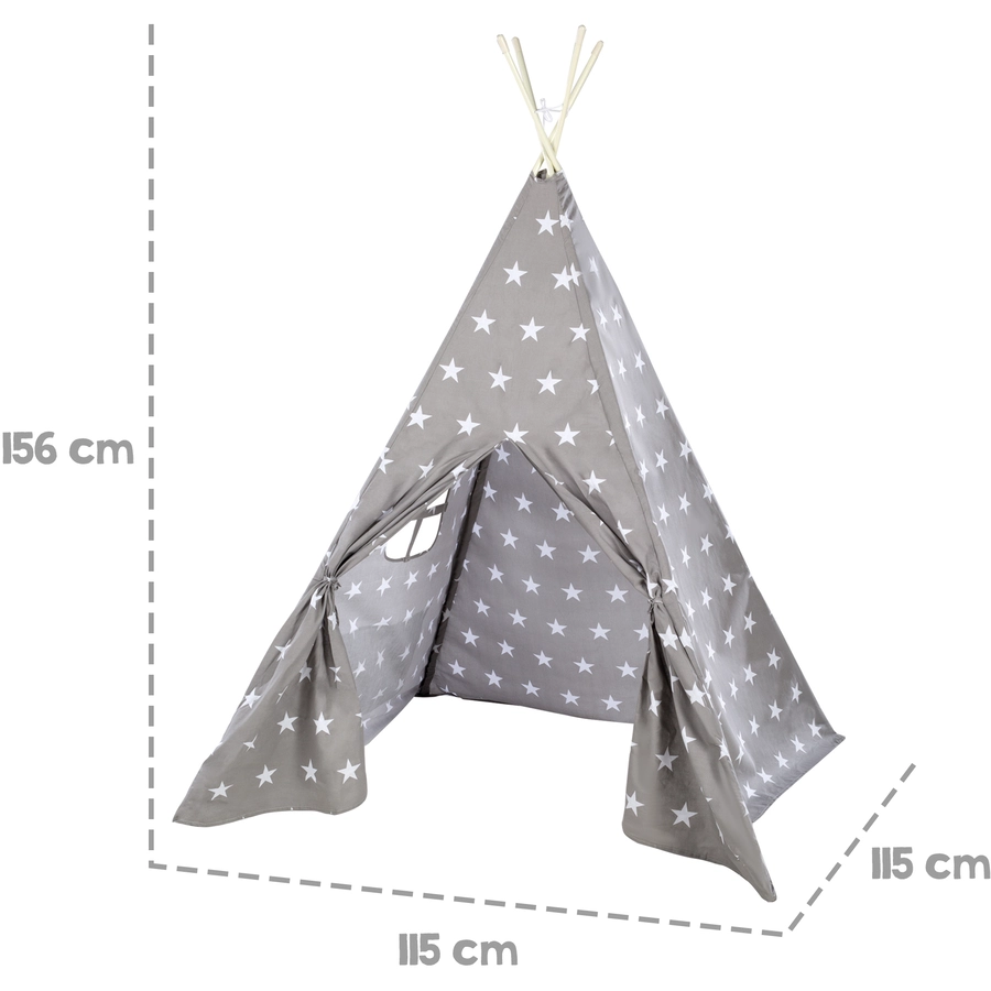 roba Indianerzelt Little Stars, grau