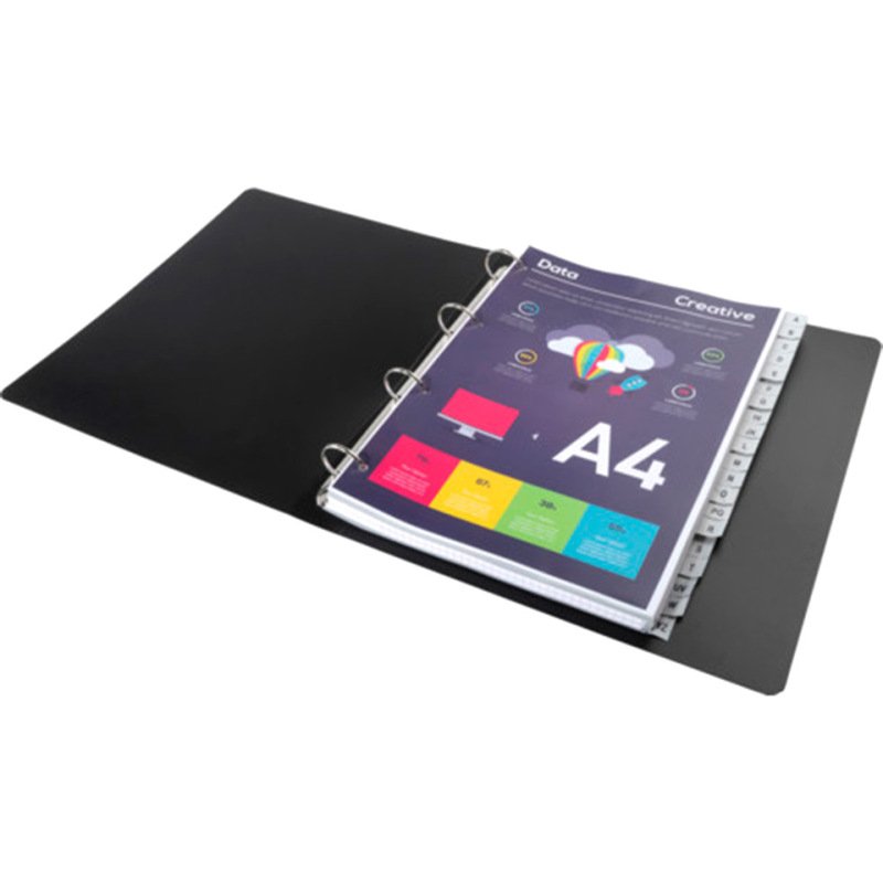Intercalaires imprimes alphabetiques exacompta       polypropylene a4 20positiones a-z gris