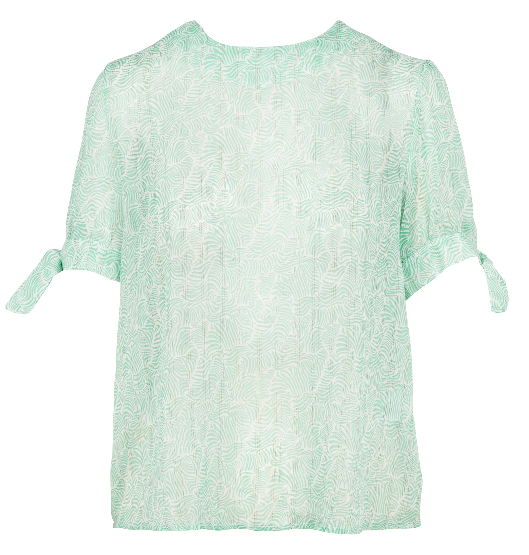 Top col rond imprimé| Vert