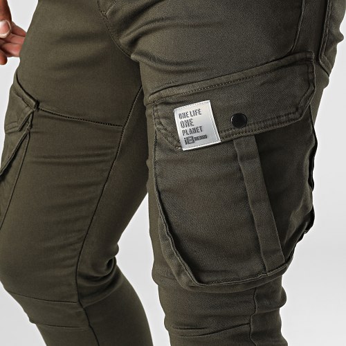 Pantalon Cargo Vert Kaki Foncé