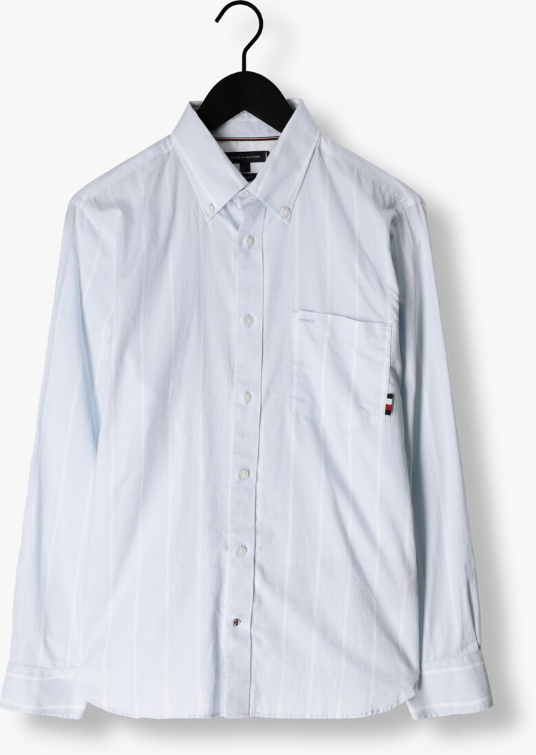 TOMMY HILFIGER blauw/wit gestreepte tommy hilfiger casual overhemd oxford stripe rf shirt