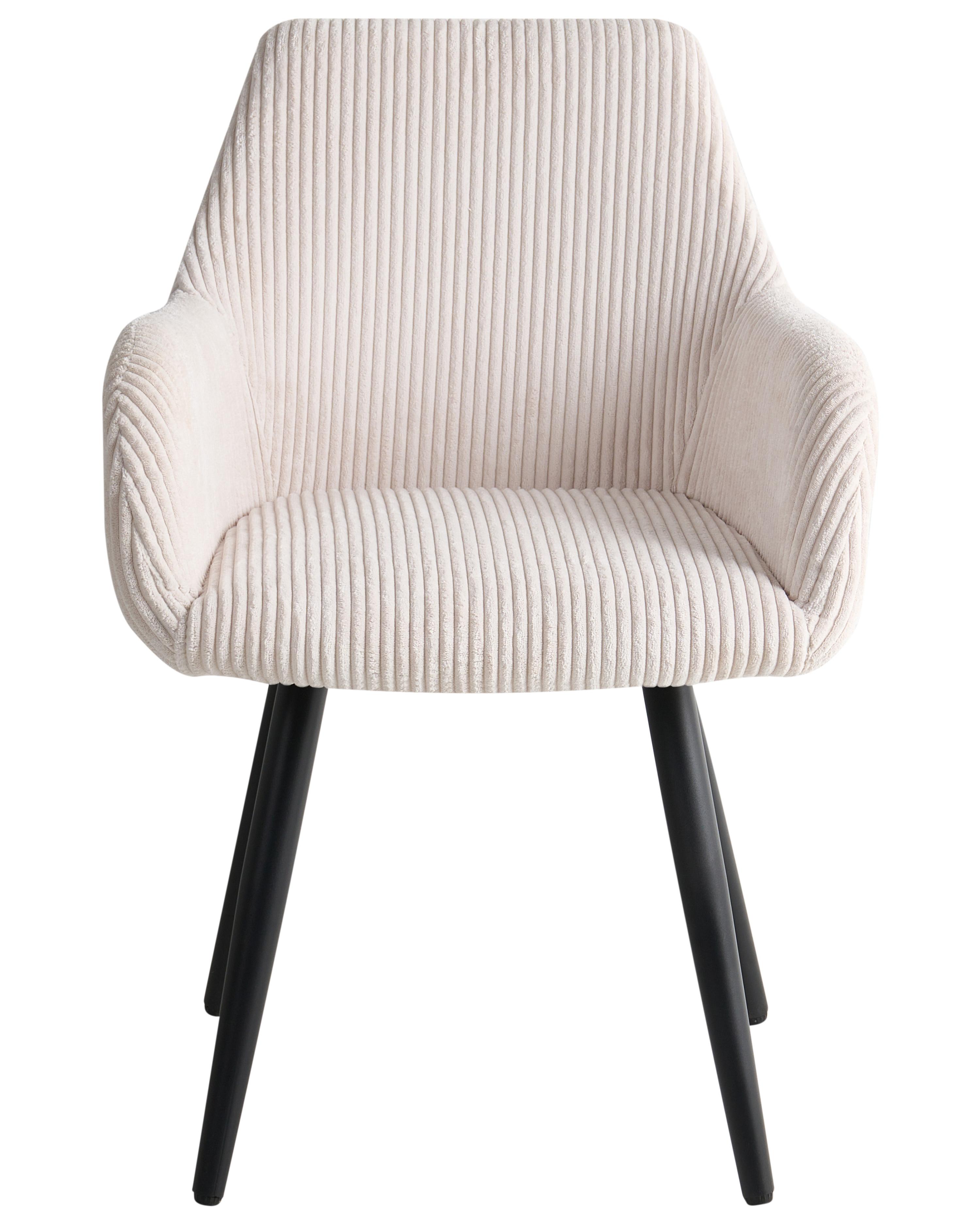Set van 2 eetkamerstoelen MORI Corduroy Lichtbeige