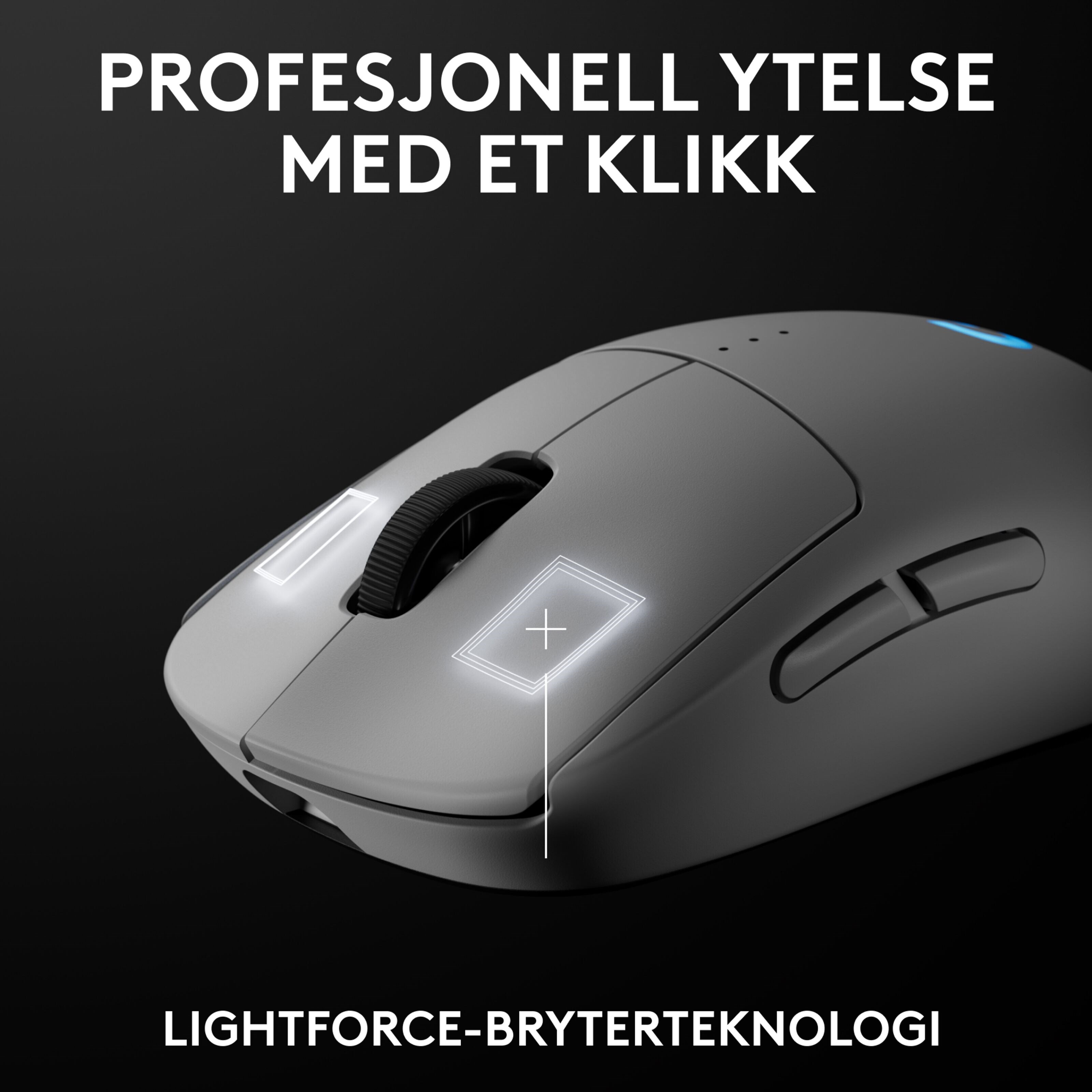 Logitech G Pro 2 Trådløs gamingmus for proffer Hvit