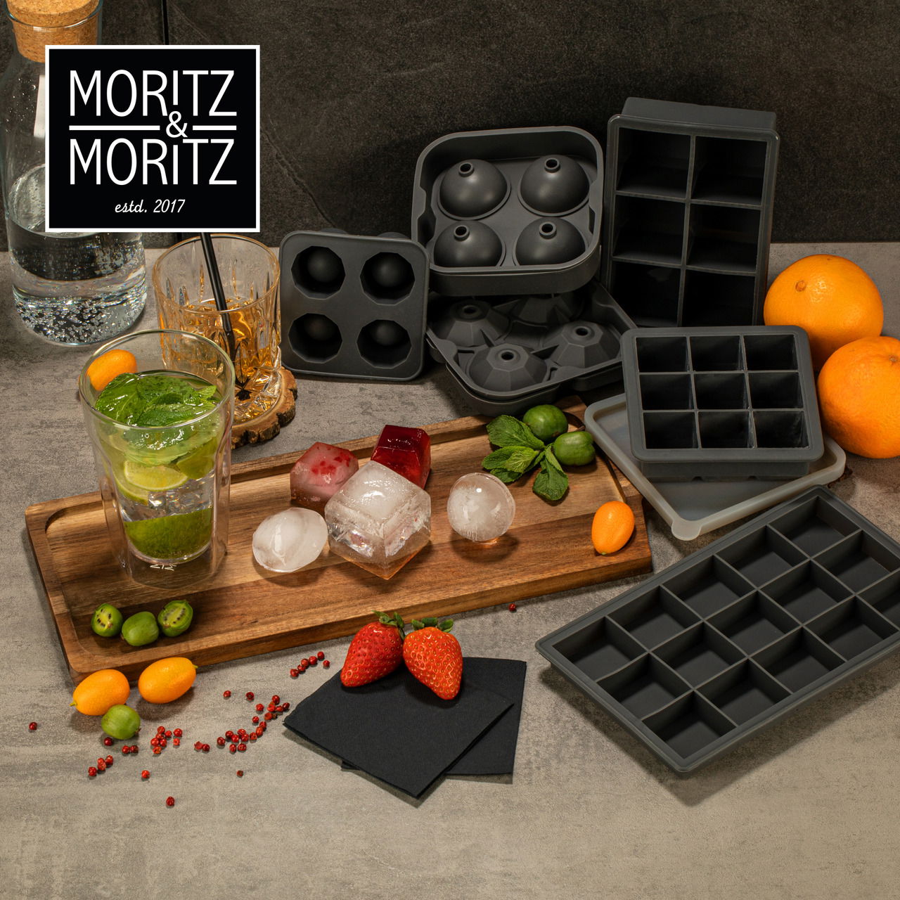 Moritz & Moritz Eiswürfelform eckig 2er Set