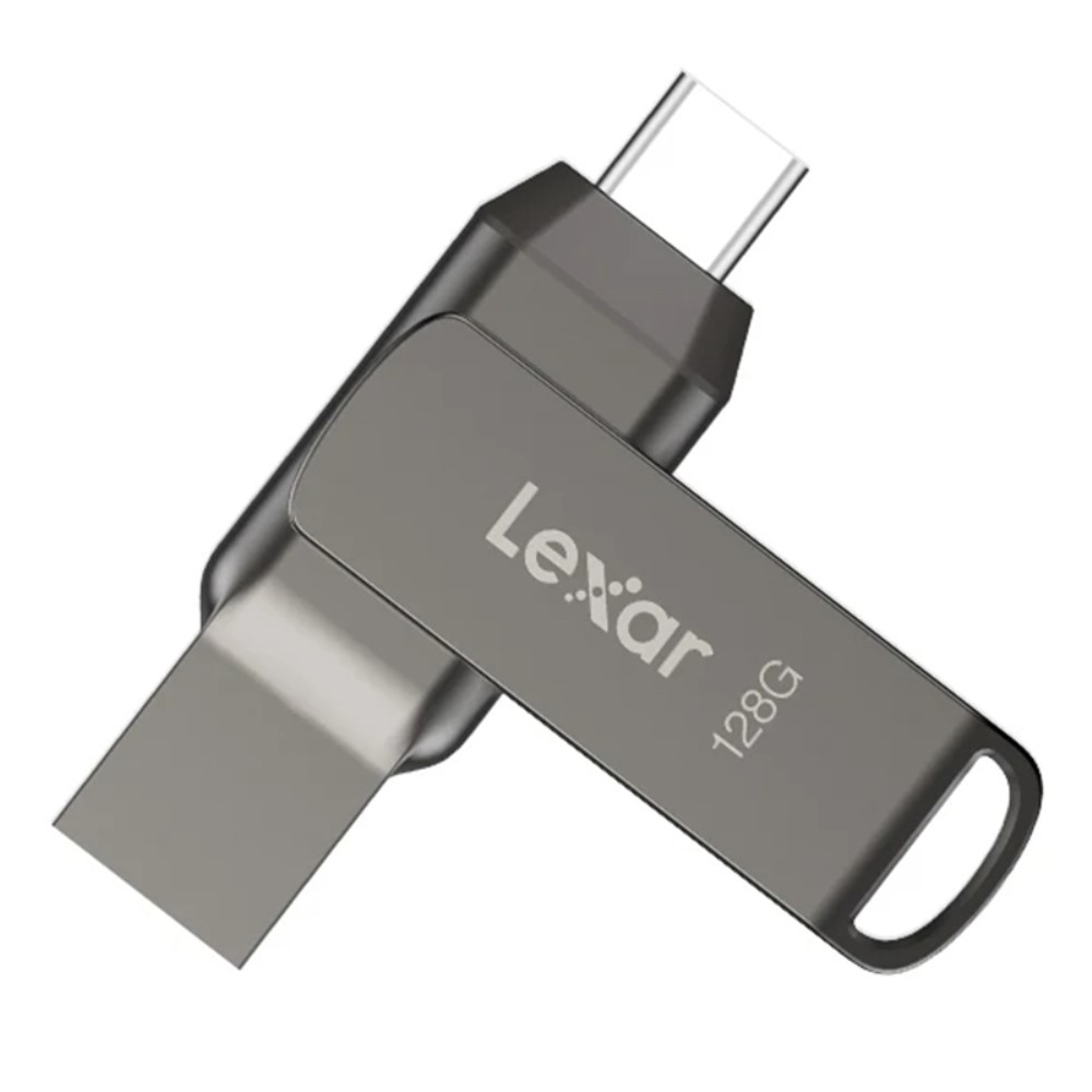 (128GB) JumpDrive D400 USB C 3.1 / USB A 3.0 Speicher Stick Flash Drive (130 Mbit/s) - Schwarz