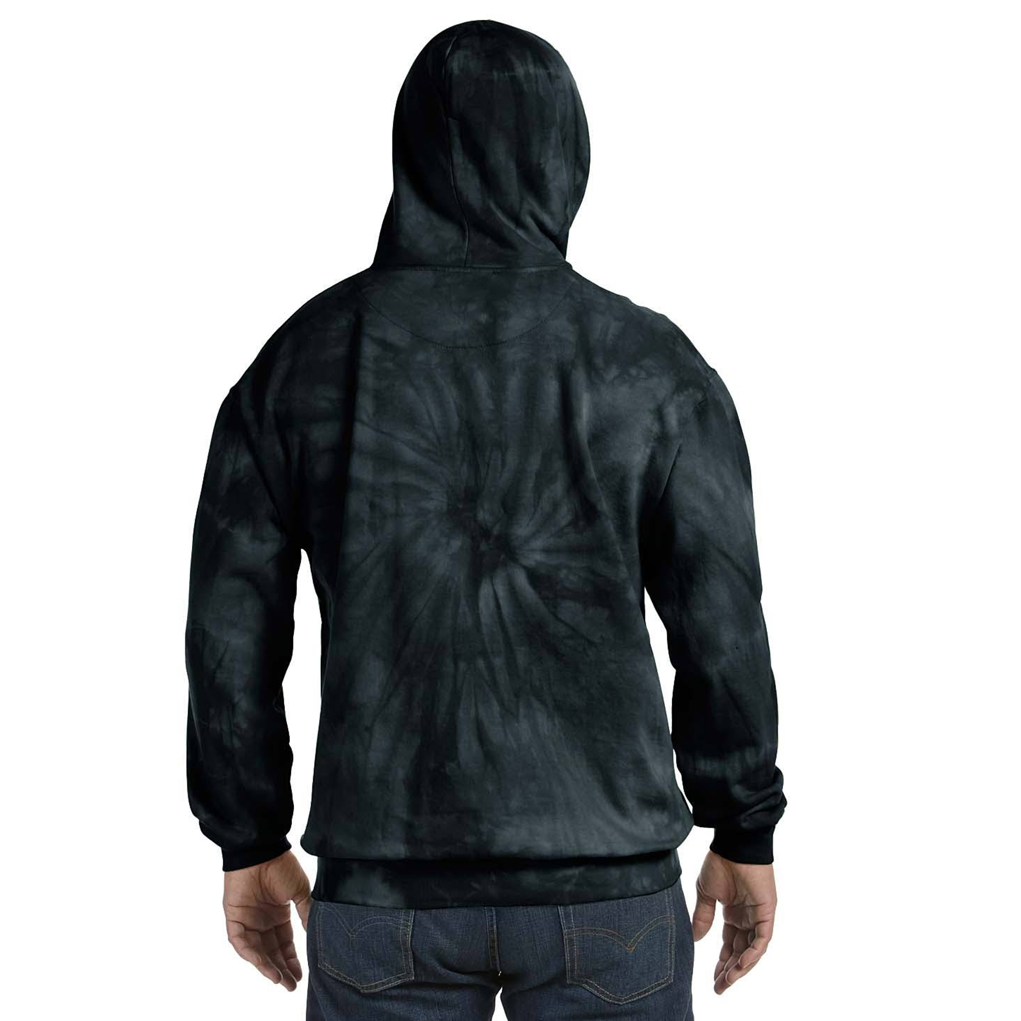 Moletom com capuz tie-dye arco-íris, Colortone