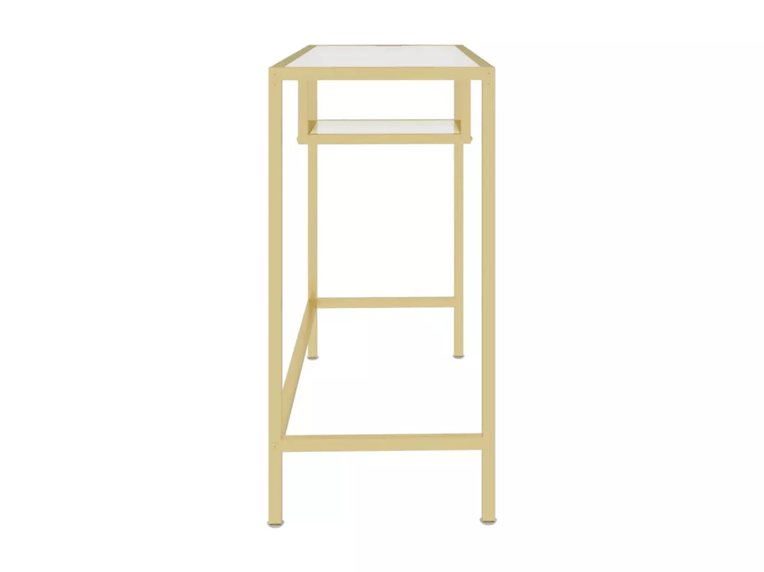 Bureau d'ordinateur Transparent 100x36x74 cm Verre trempé