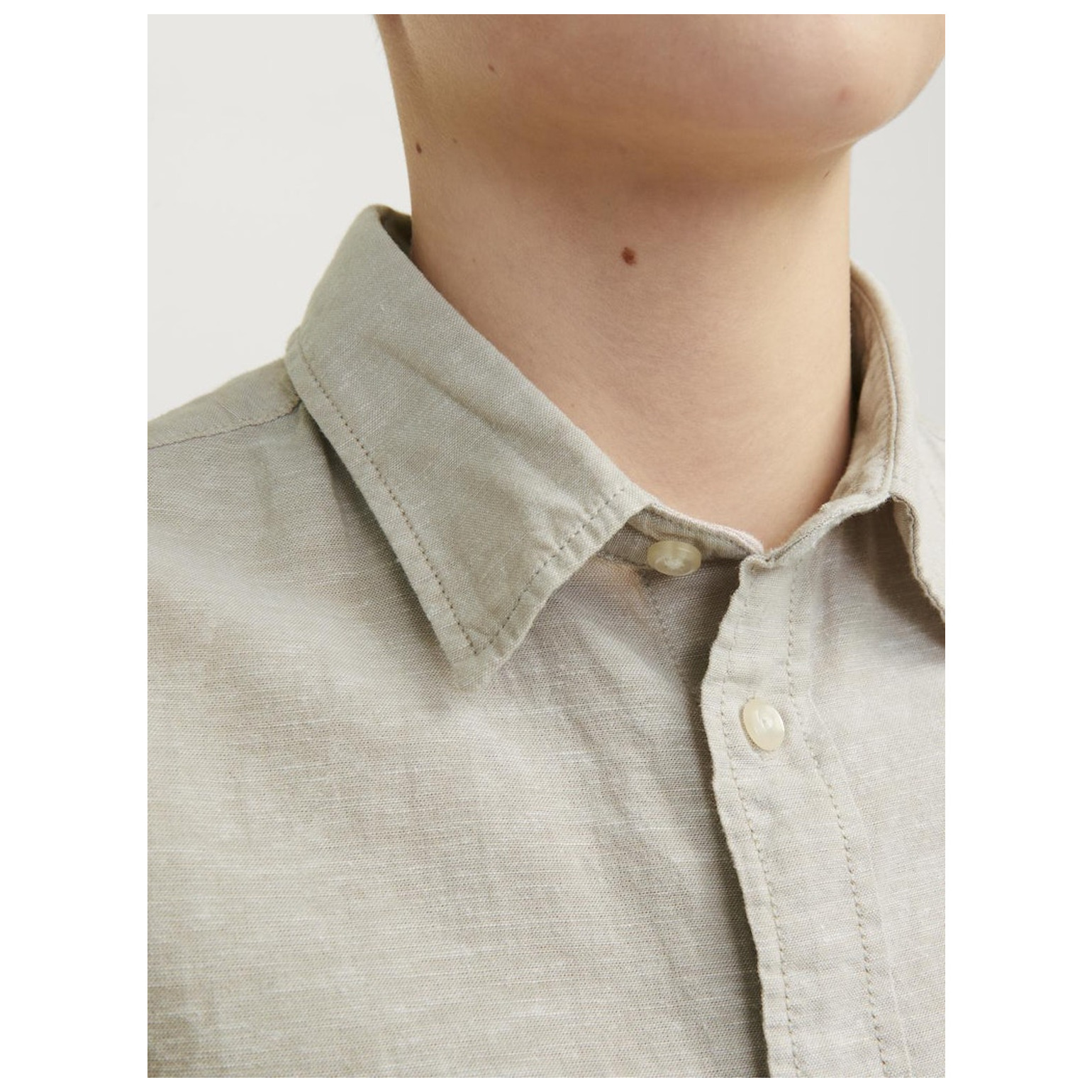 Jack & Jones JJELINEN BLEND SHIRT SS SN JNR