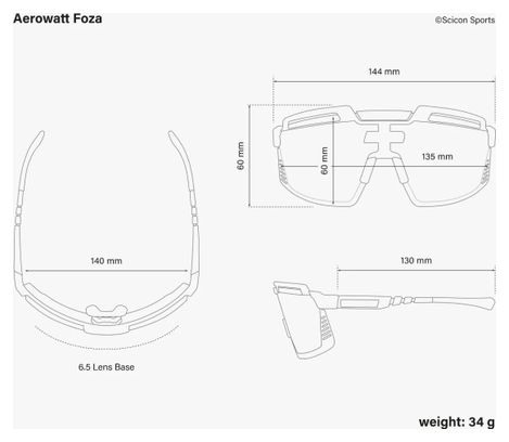 Lunettes SCICON Aerowatt Foza Multimirror Red / White