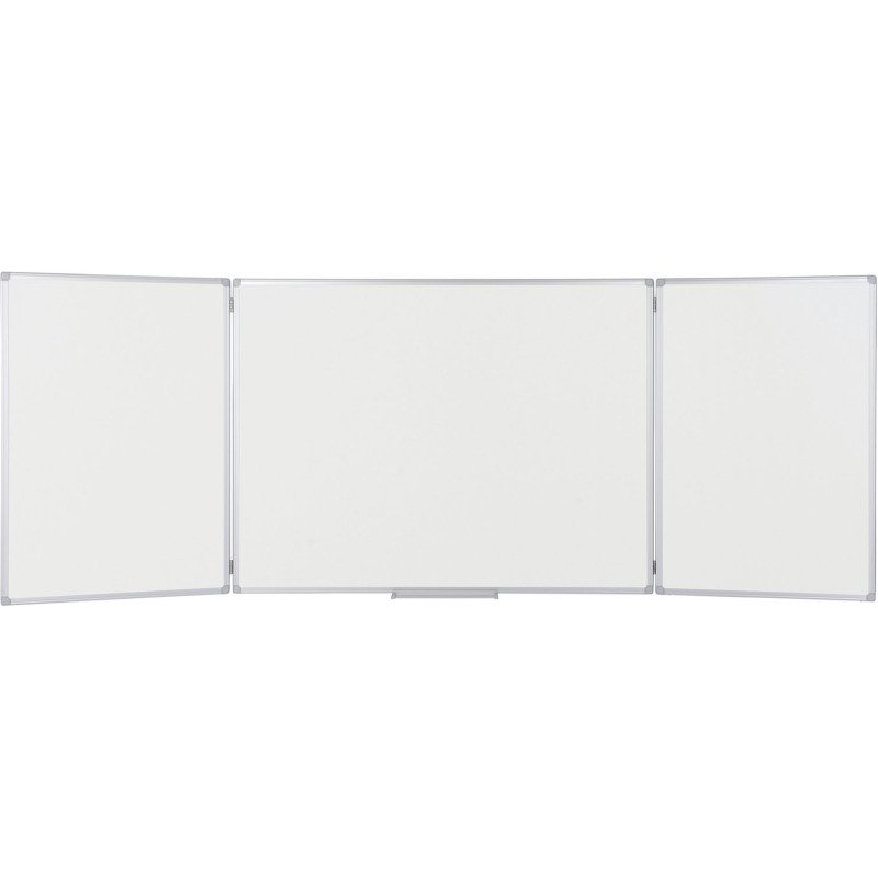 Tableau blanc tryptique acier laqué cadrea aluminium 120 x 200 cm Earth Maya Bi-Office