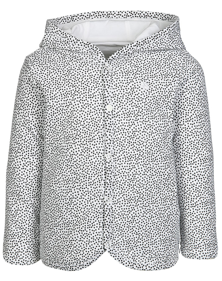 Kapuzen-Sweatjacke HAYE – AOP zum Wenden in weiß