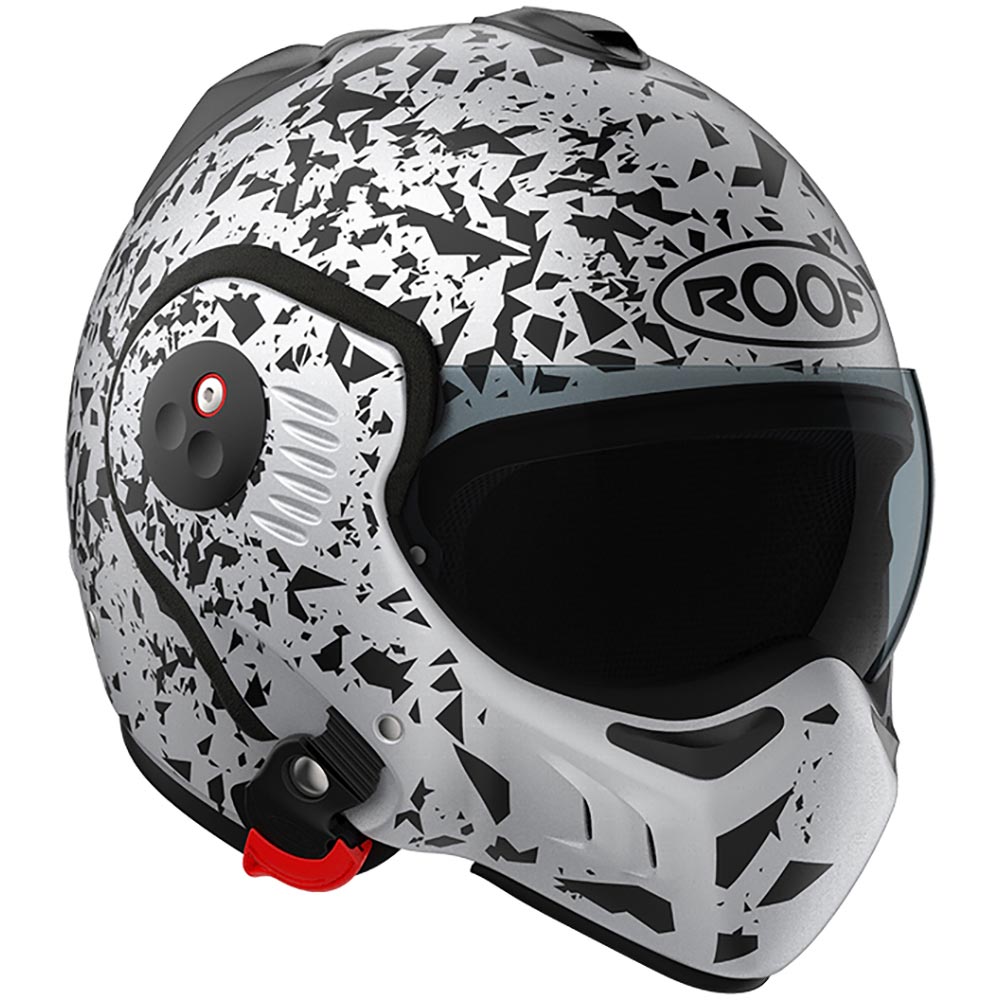 Roof - Casque Boxer Alpha Blackstar Argent / Noir Mat