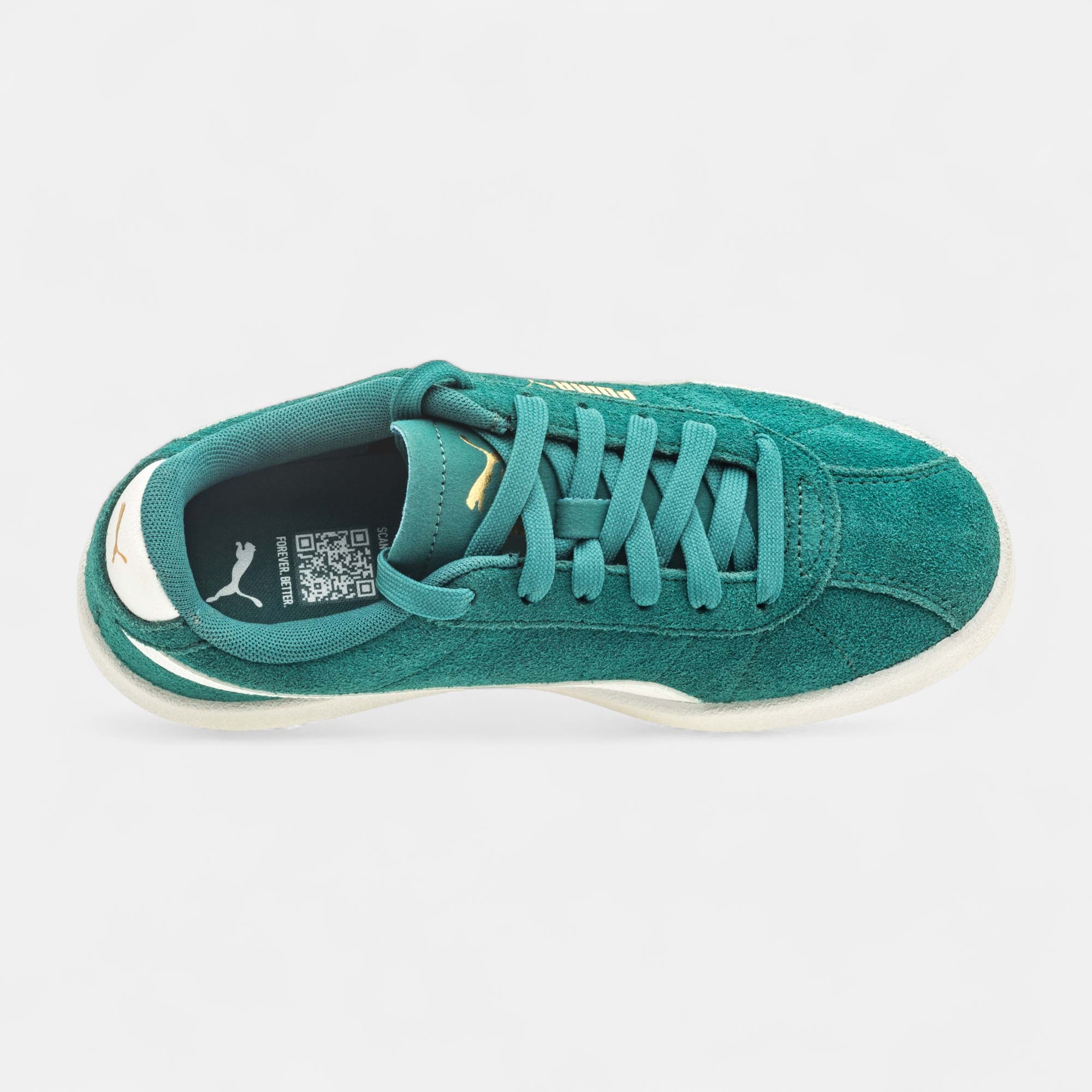 Sneakers Garçon en cuir vert
