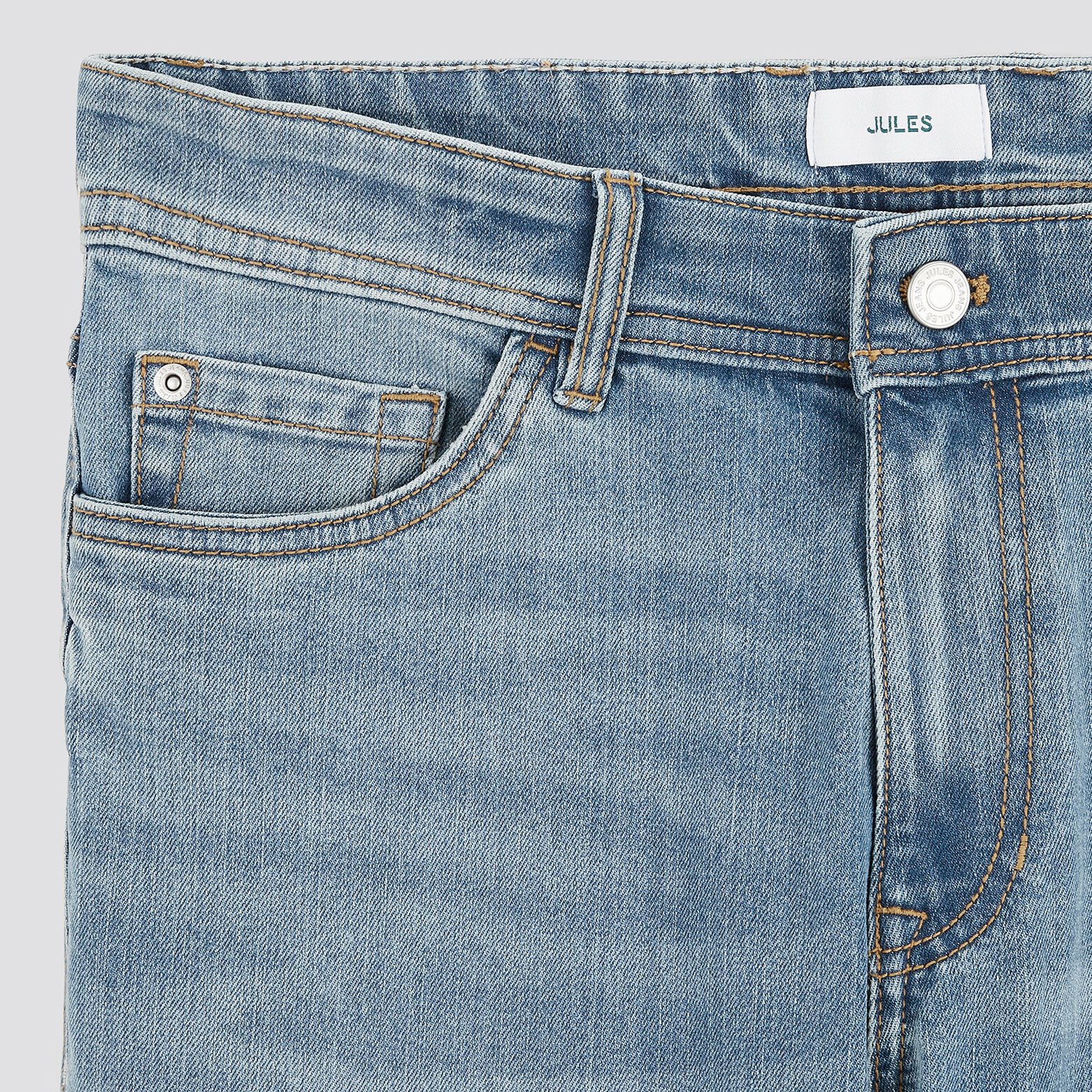 Jean slim en coton et polyester recyclés Bleu