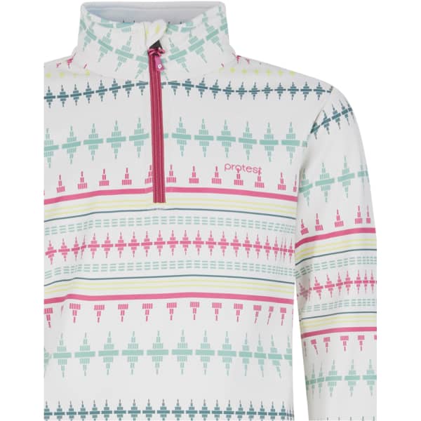 Sweat polaire PROTEST PRTZOAK JR 1/4 ZIP ACTIVE TOP KITOFFWHITE