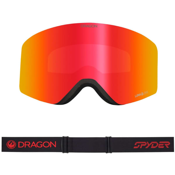 Masque de ski DRAGON R1 OTG BLACKRED/LLREDION+LLLTROSE