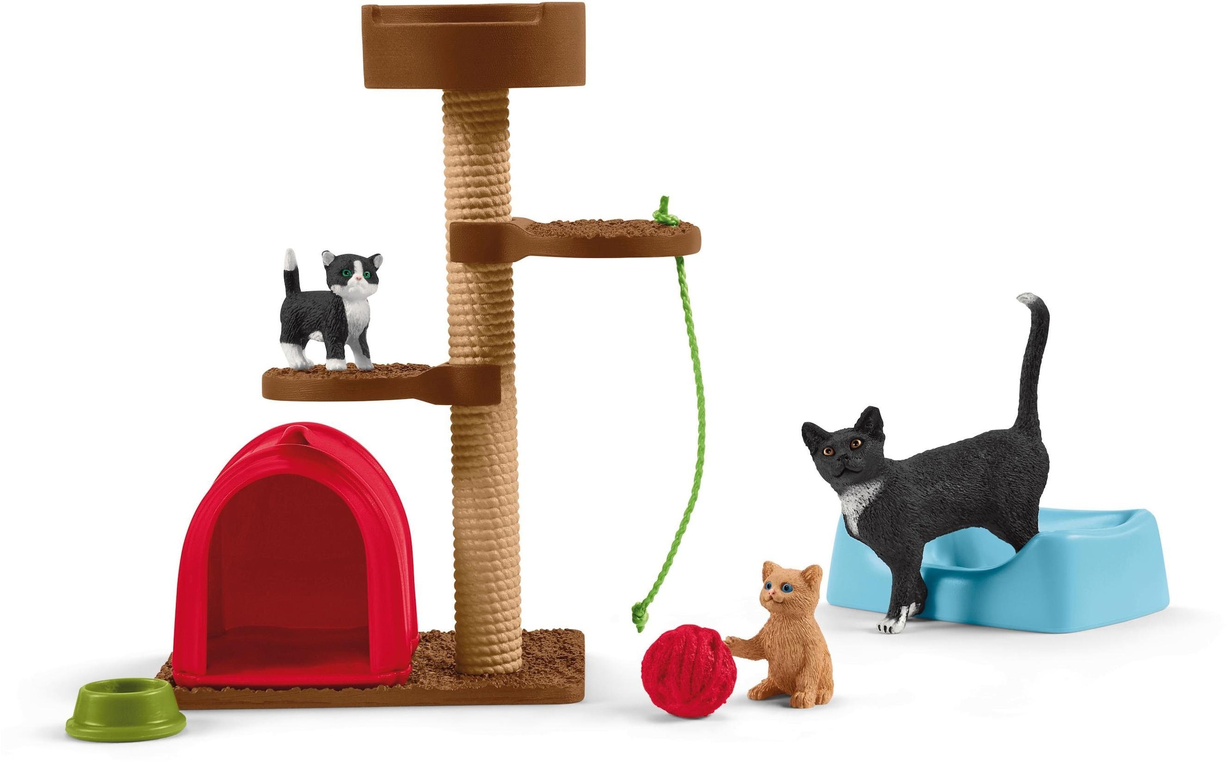 Schleich® Spielfigur »FARM WORLD, Spielspass für niedliche Katzen (42501)«