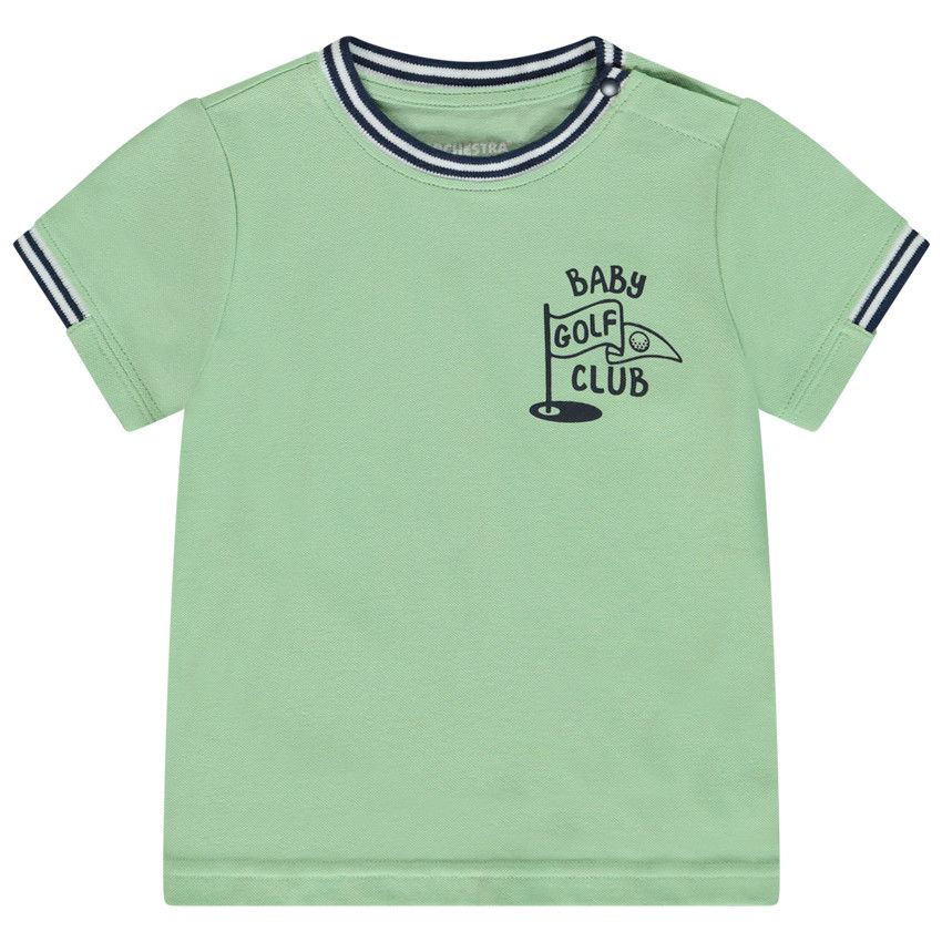 T-shirt manches courtes esprit polo pour bébé garçon - Vert