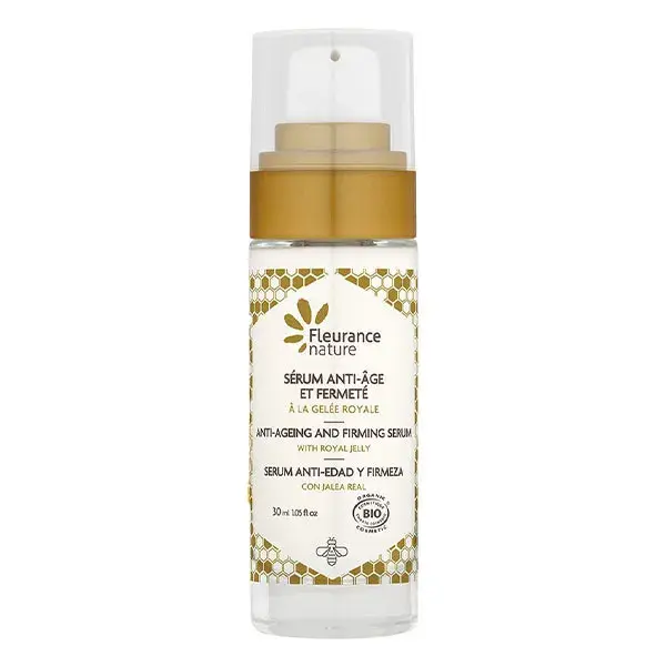 Fleurance Nature - Sérum antienvelhecimento e firmador com geleia real orgânica - Frasco com bomba dosadora de 30ml