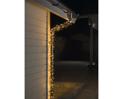 Konstsmide Micro LED-lichtsnoer, 3,04 m + 10 m aansluitdraad, 20 LED's, amberkleur