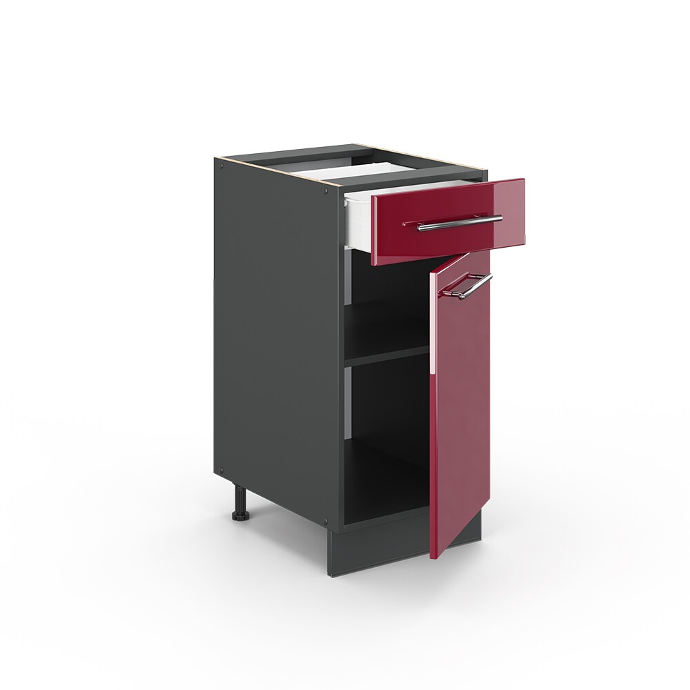 VICCO Schubunterschrank 40cm FAME-LINE - Bordeaux Hochglanz